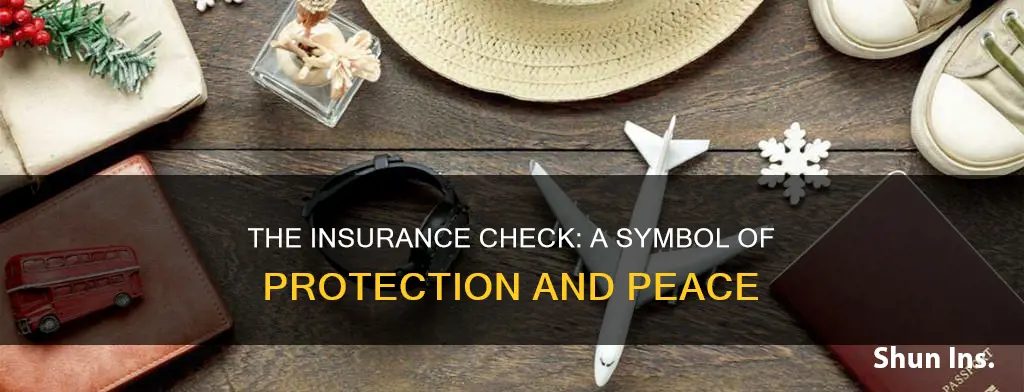 what does the insurance check most likely symbolize