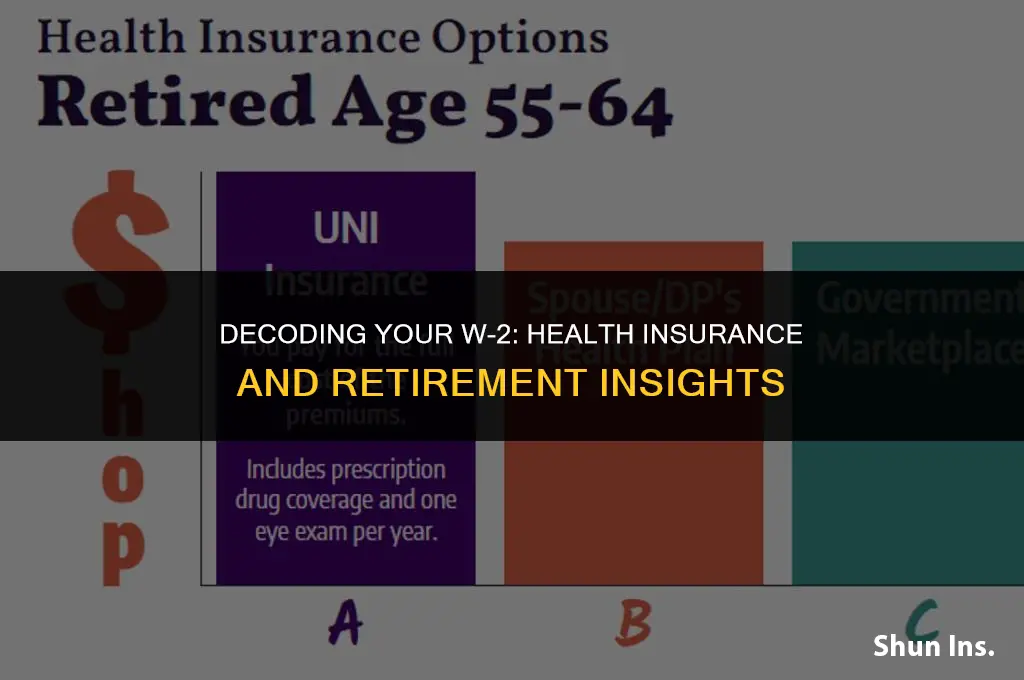 what does w2 look like with health insurance and retirement