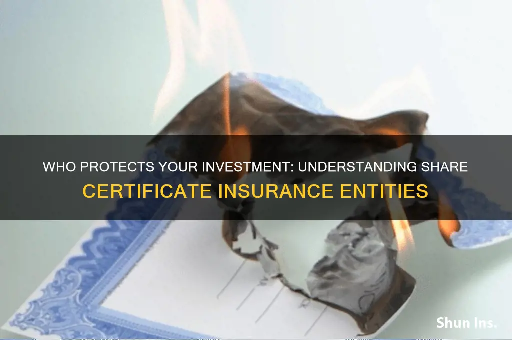 what entity insures share certificates