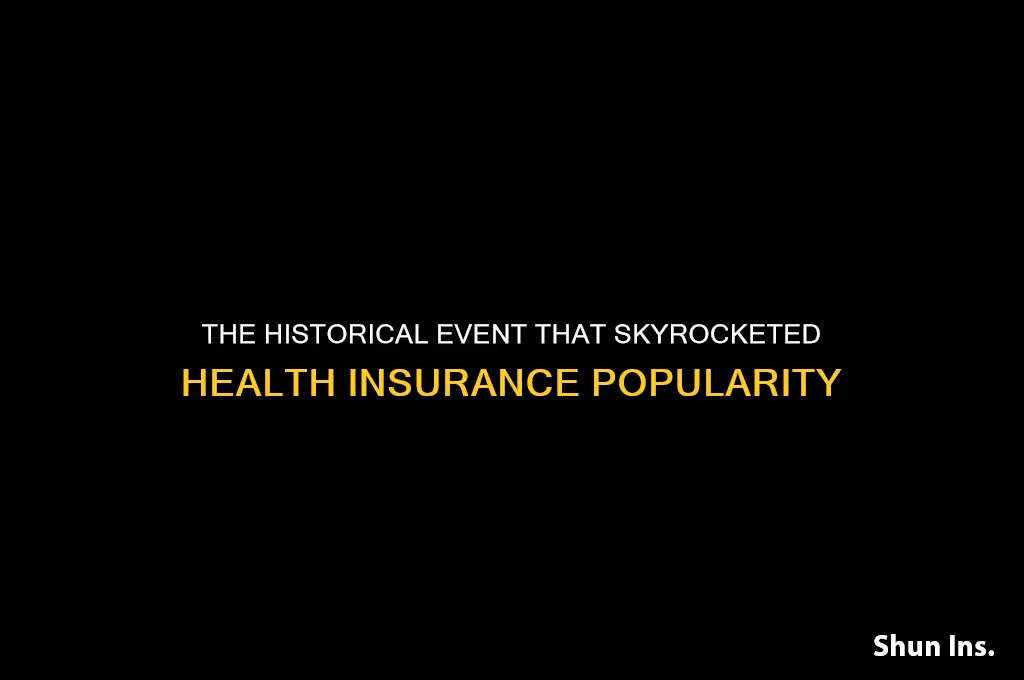 what event in histkry increased the popularity of health insurance