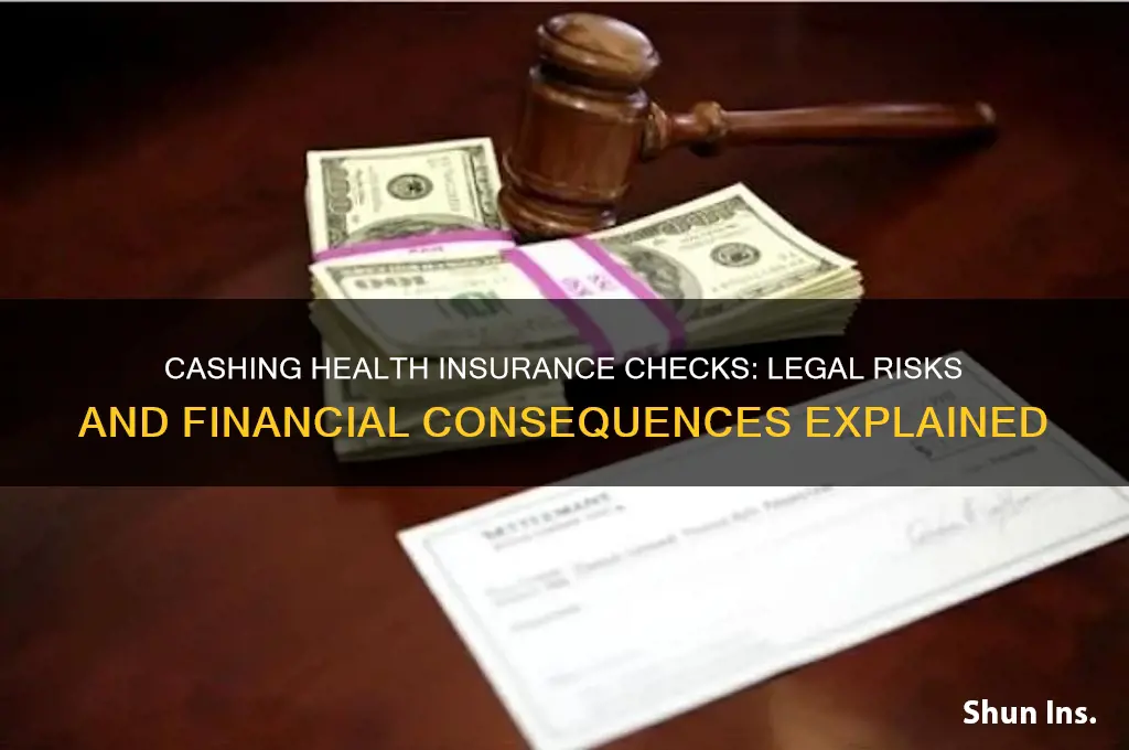 what happens if you cash a health insurance check