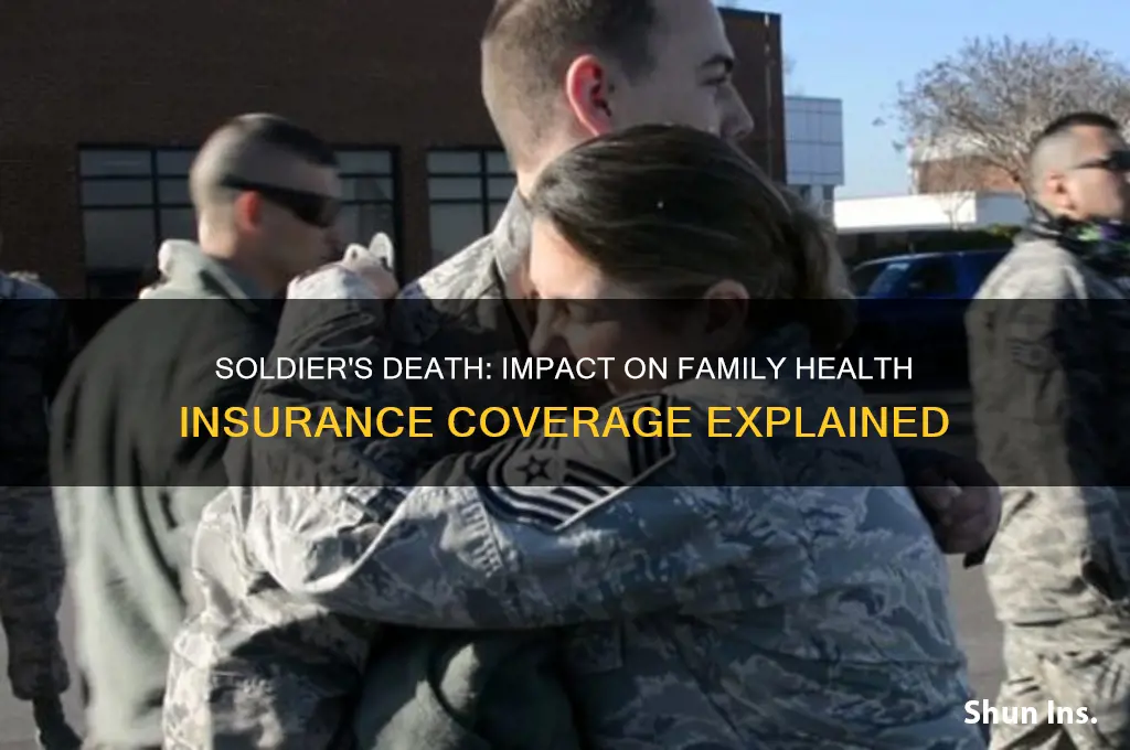 what happens to family health insurance if a soldier dies