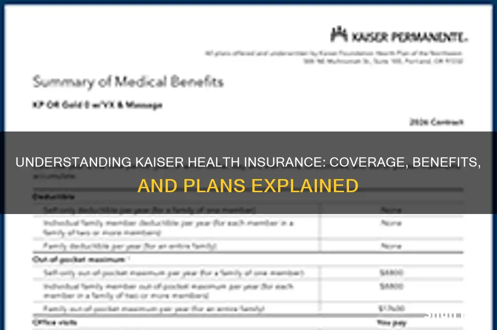 what health insurance is kaiser