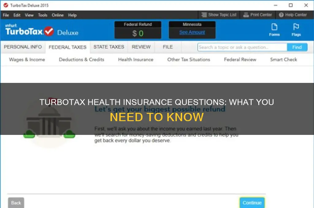 what health insurance questions does turbotax ask