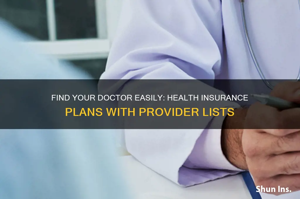 what health insureance gives u a list of docters
