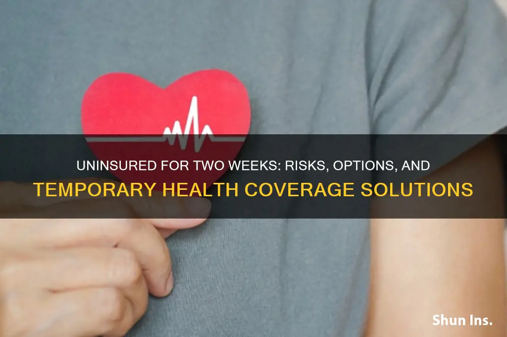 what if i dont have health insurance for 2 weeks