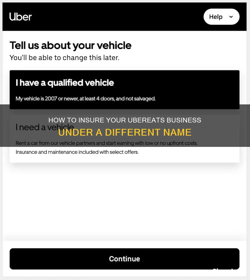 what if insurance is in different name ubereats