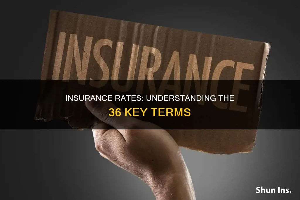 what is 36 terms of insurance rates