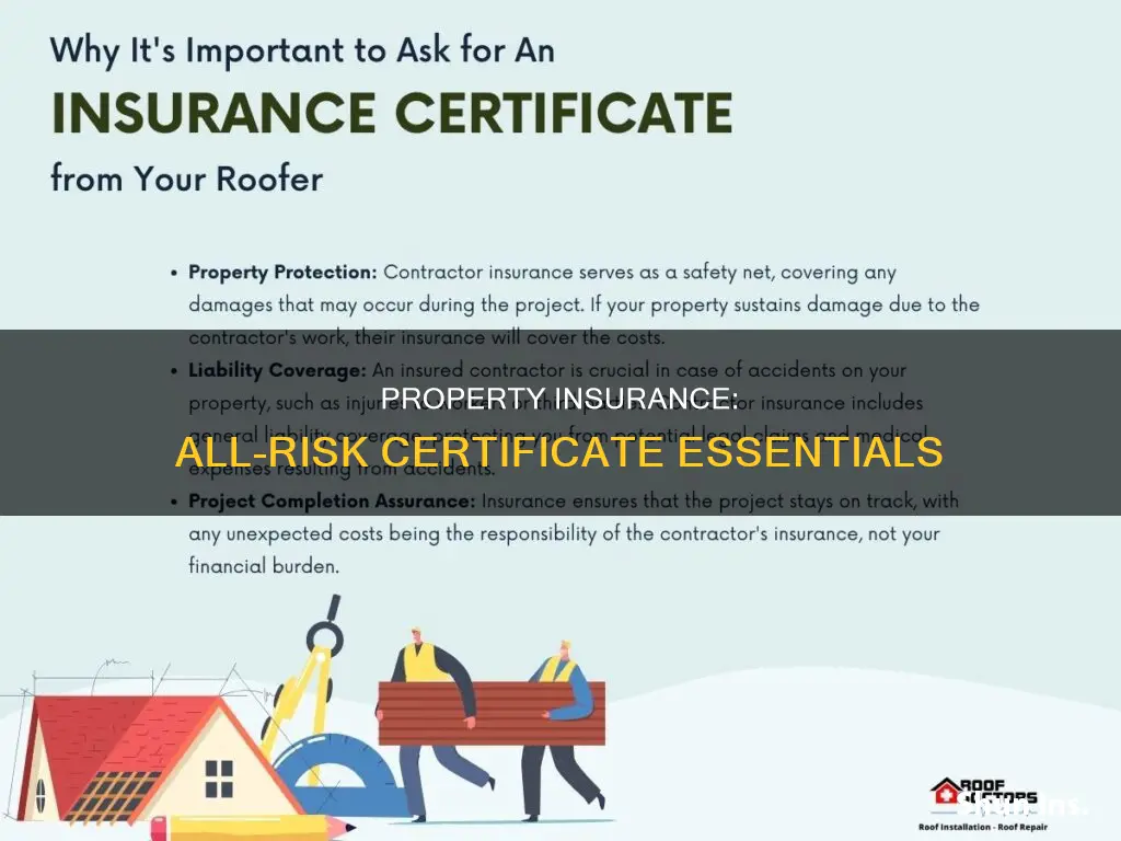 what is a all risk property insurance certificate