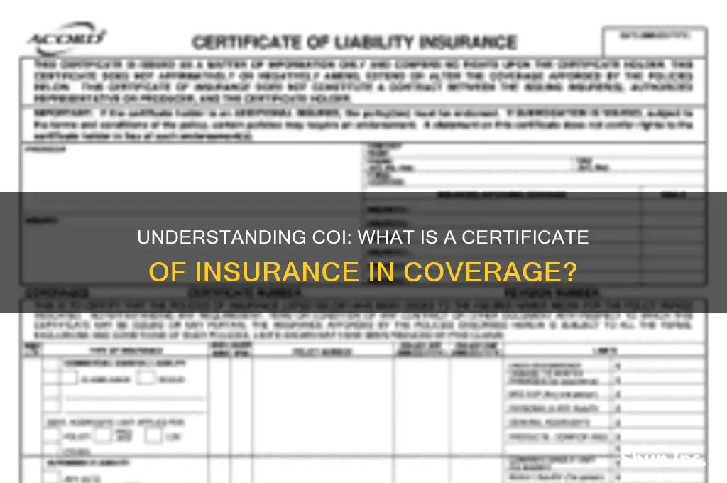 what is a coi in insurance