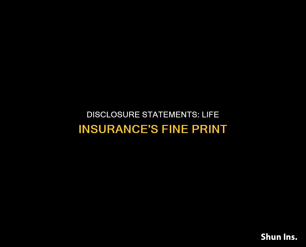 what is a disclosure statement in life insurance