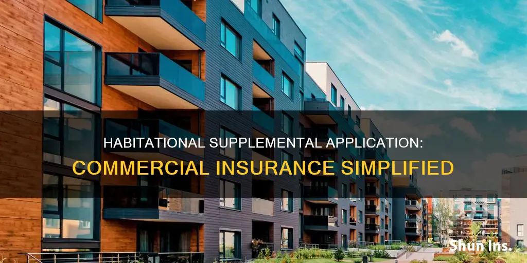 what is a habitational supplemental application for commercial insurance