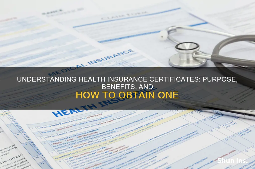 what is a health insurance certificate