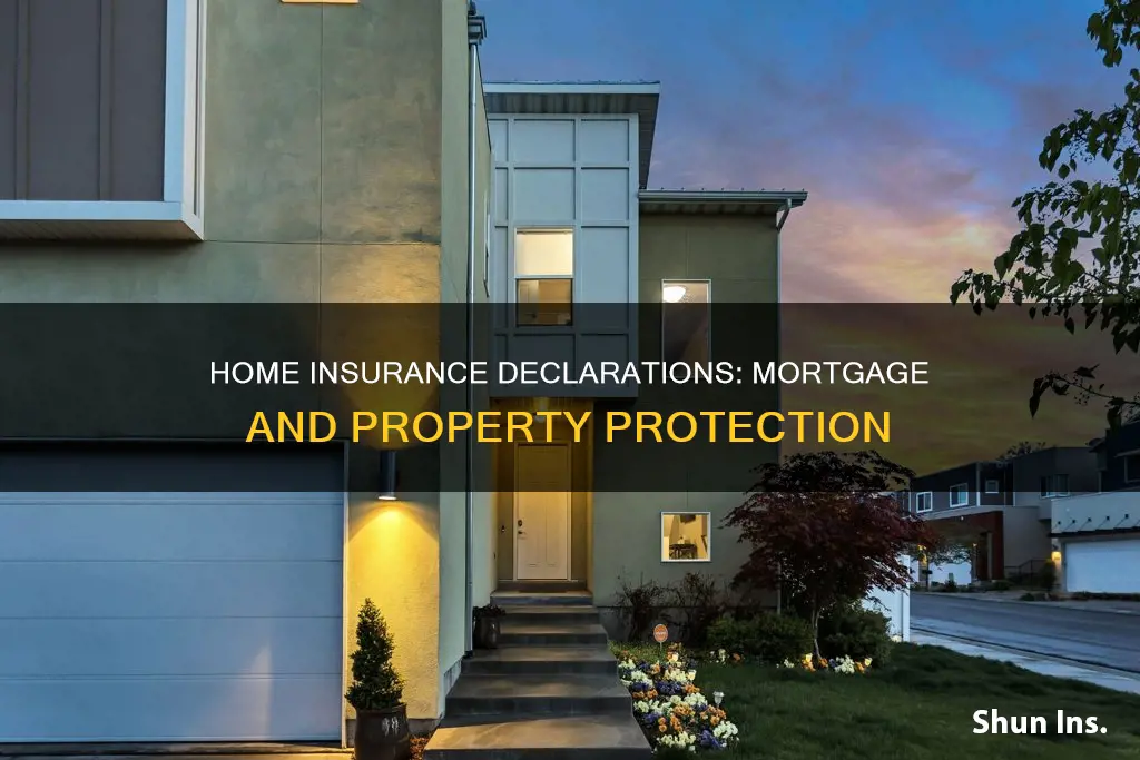what is a homeowners insurance declaration on mortgage