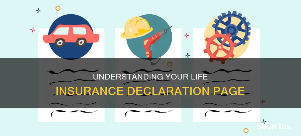 what is a life insurance declaration page