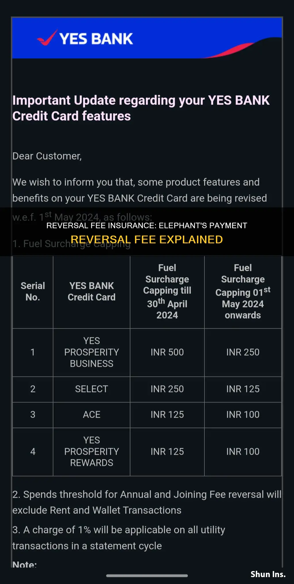 what is a payment reversal fee elephant insurance