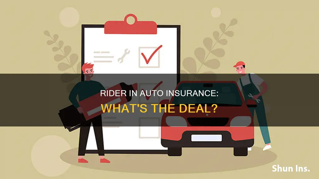 what is a rider in auto insurance