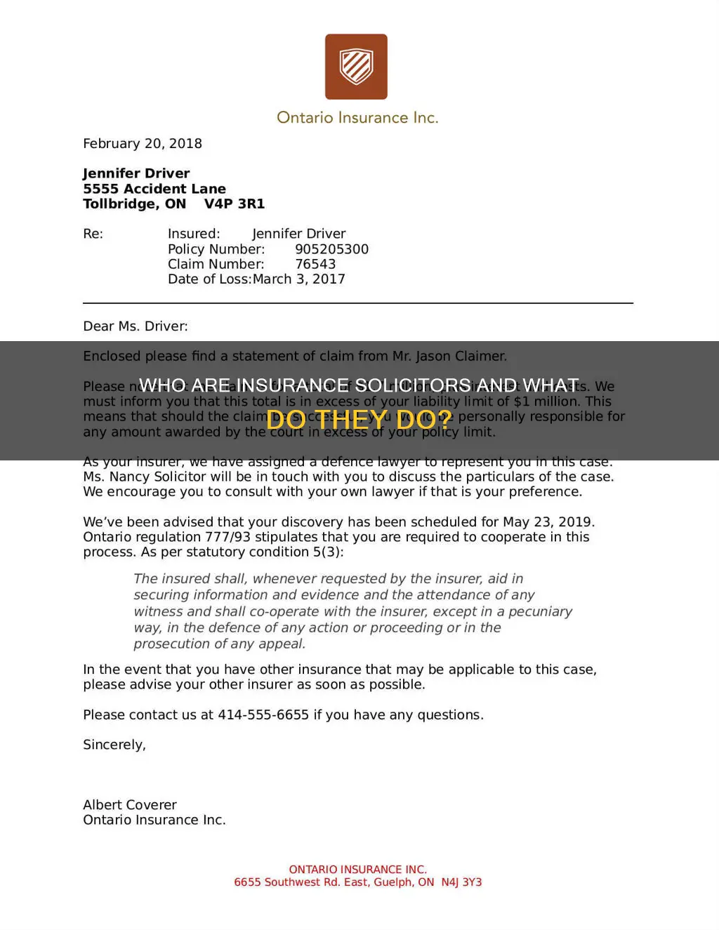 what is a solicitor in insurance called