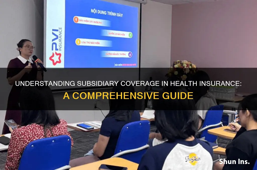 what is a subsidiary when talking health insurance