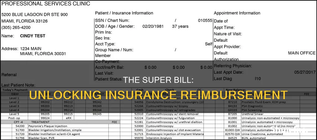 what is a super bill for insurance