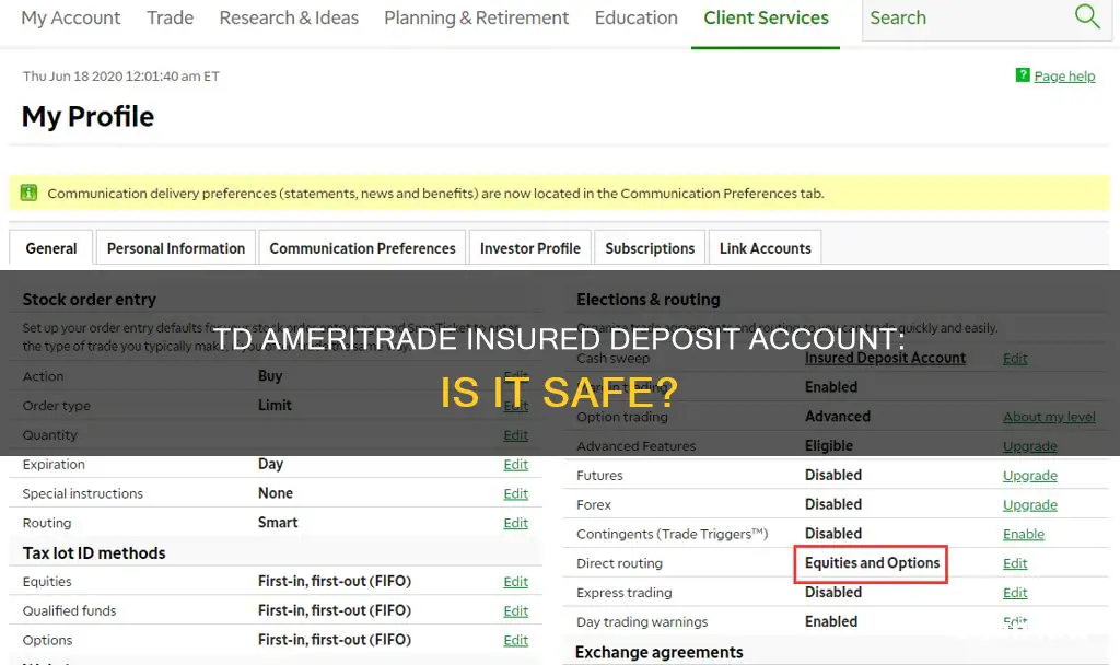 what is a td ameritrade insured deposit account
