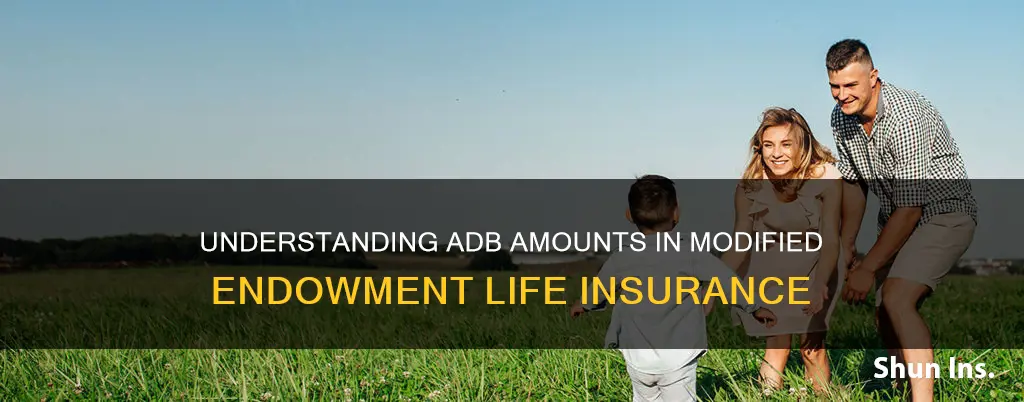 what is adb amount in life insurance modified endowment