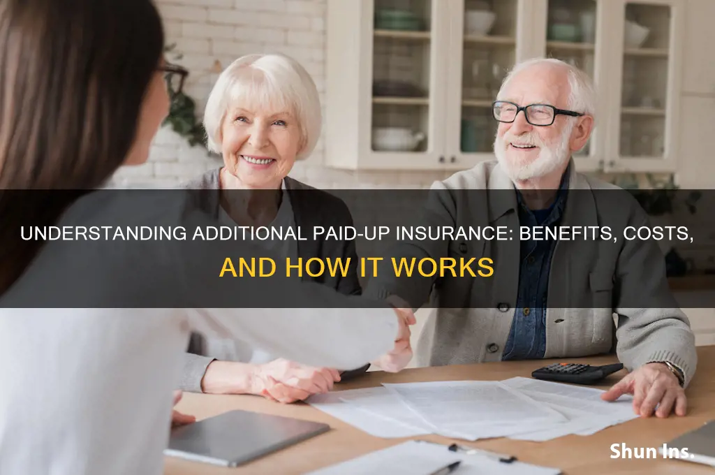 what is additional paid up insurance