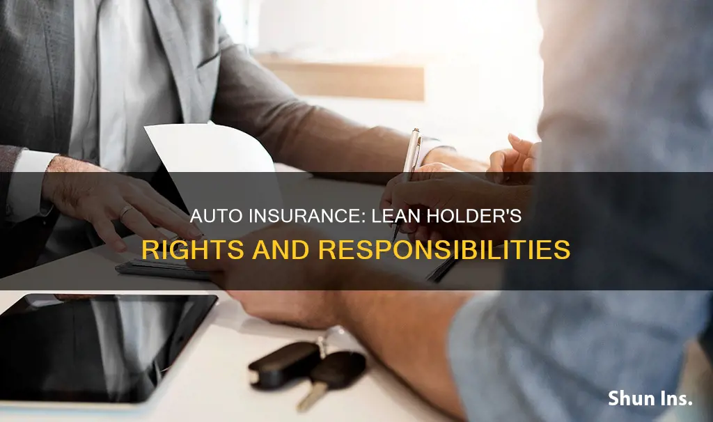 what is an auto insurance lean holder