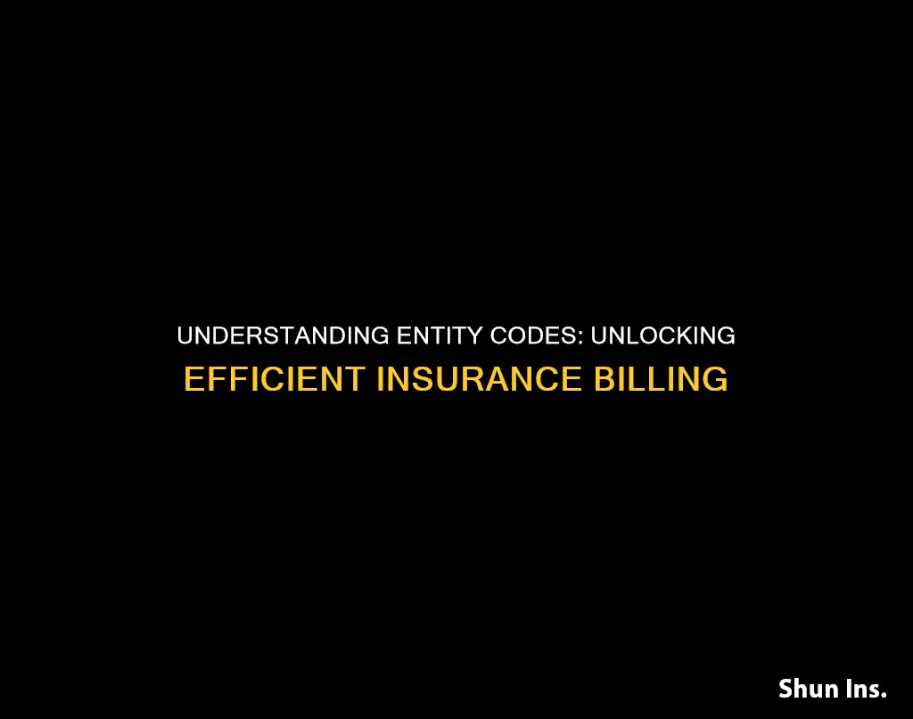 what is an entity code for insurance billing