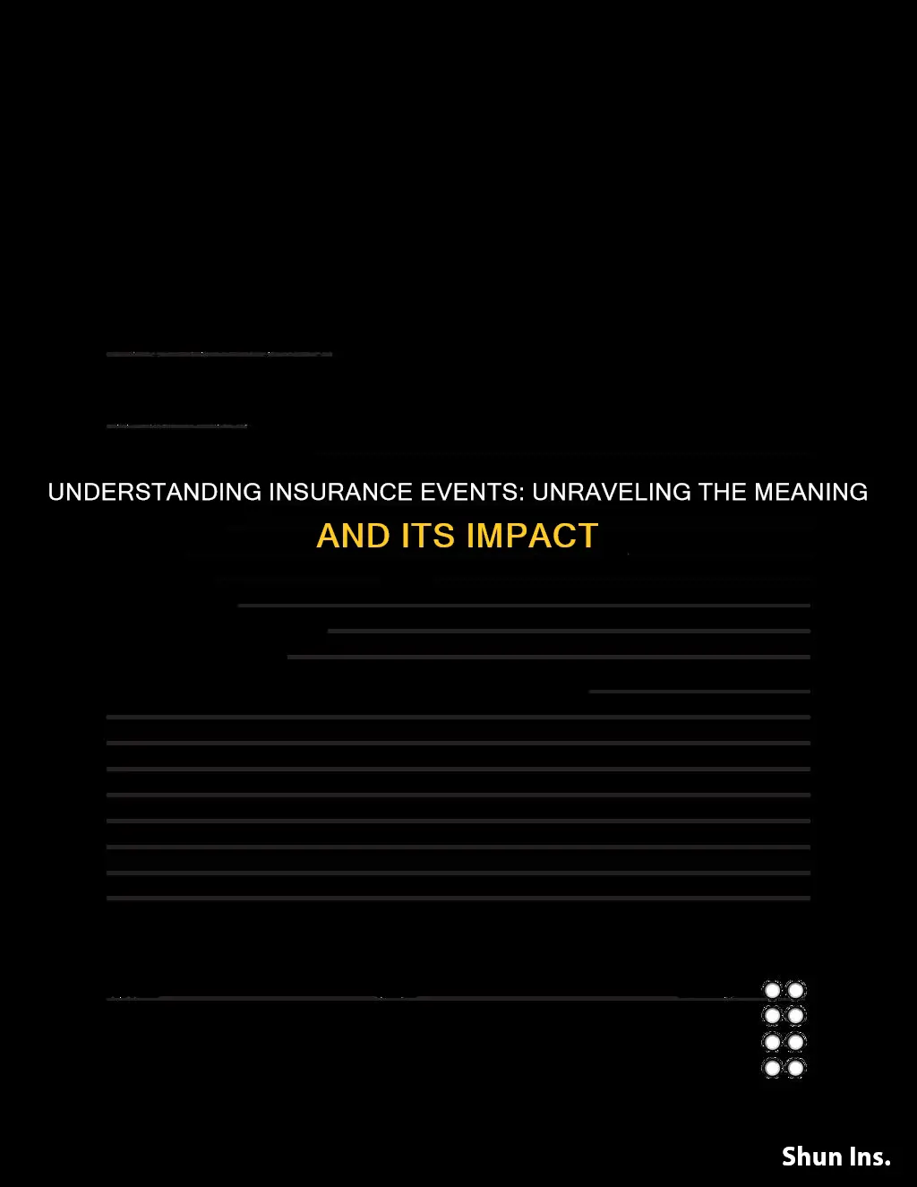 what is an event in insurance terms