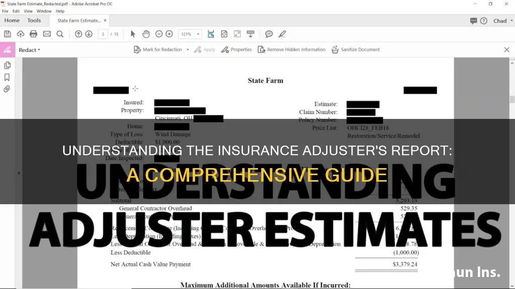 what is an insurance adjuster report