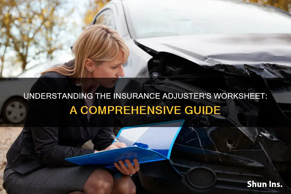 what is an insurance adjuster worksheet