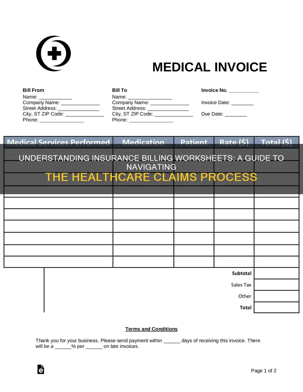 what is an insurance billing worksheet