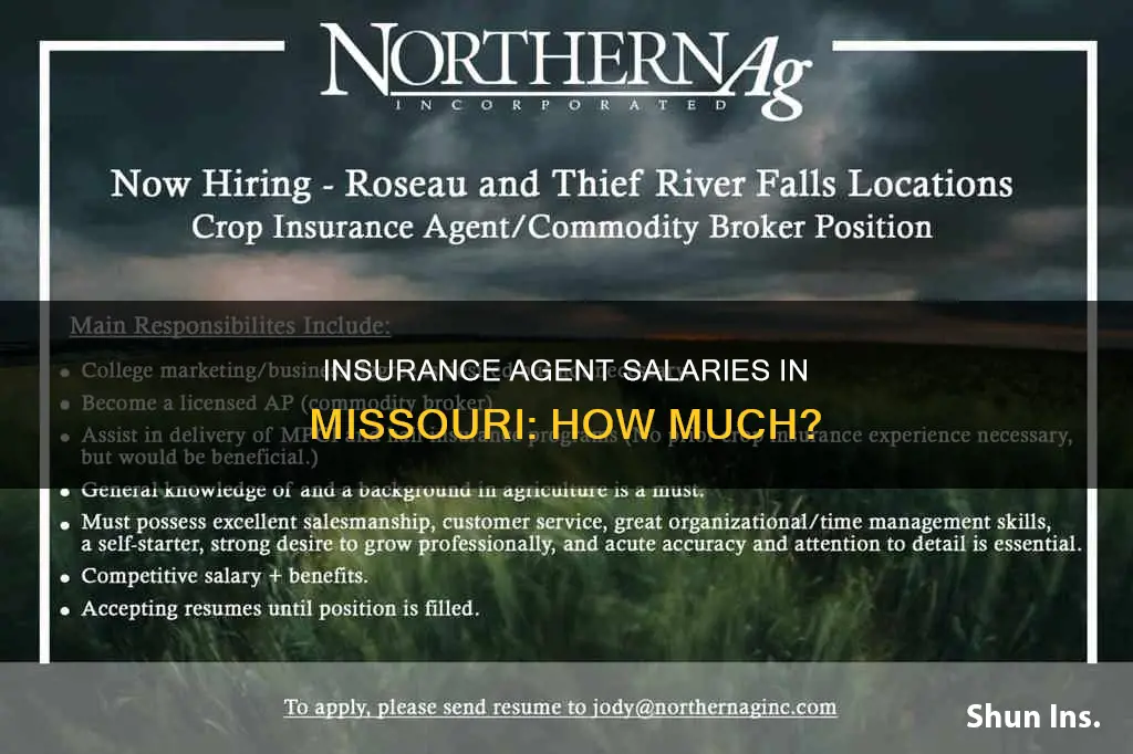what is average salary for insurance agent in mo
