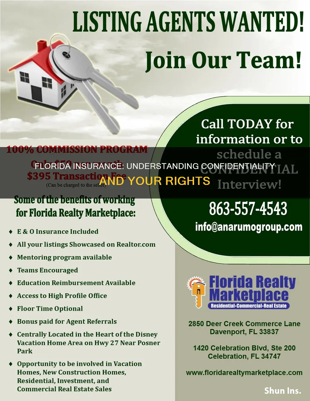 what is confidential with florida office of insurance