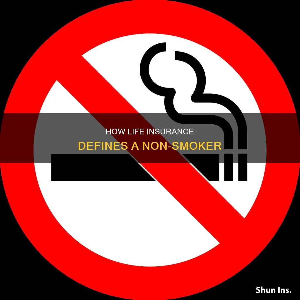 what is considered a non smoker for life insurance