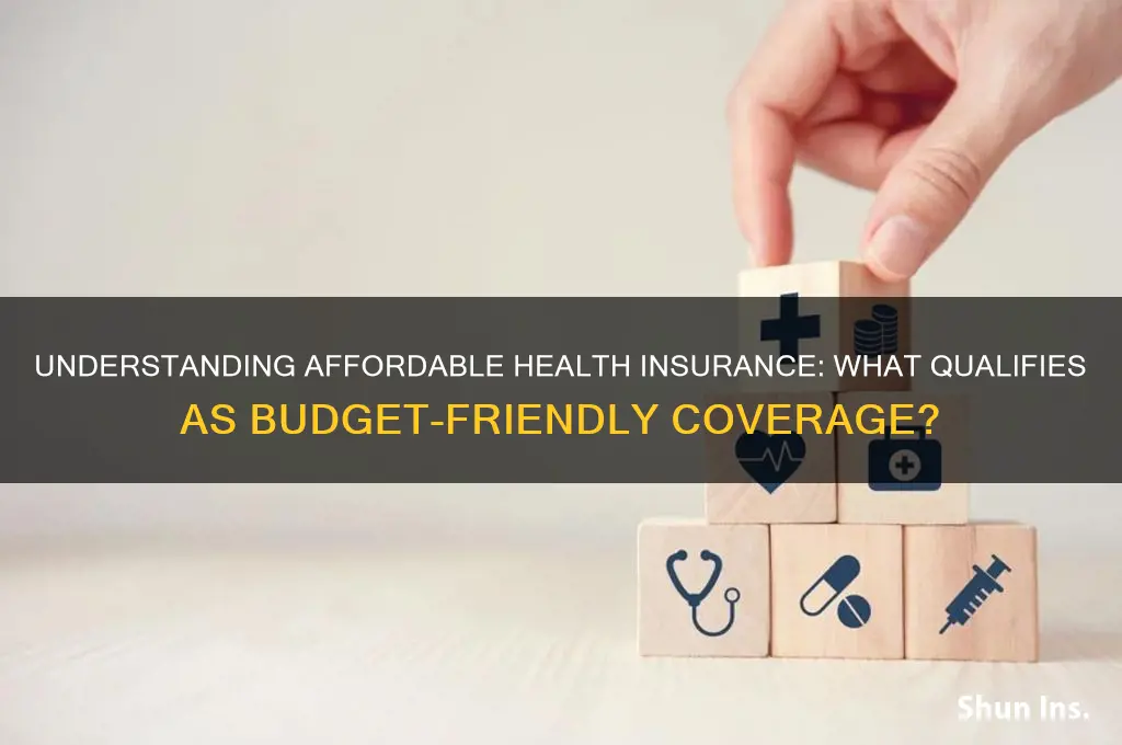 what is considered affordable health insurance