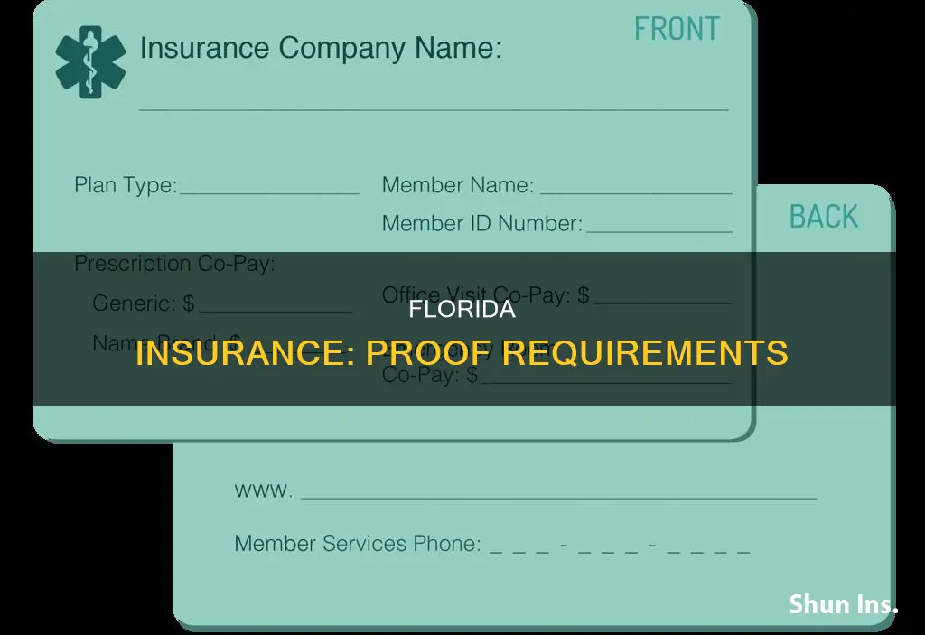 what is considered proof of insurance in Florida