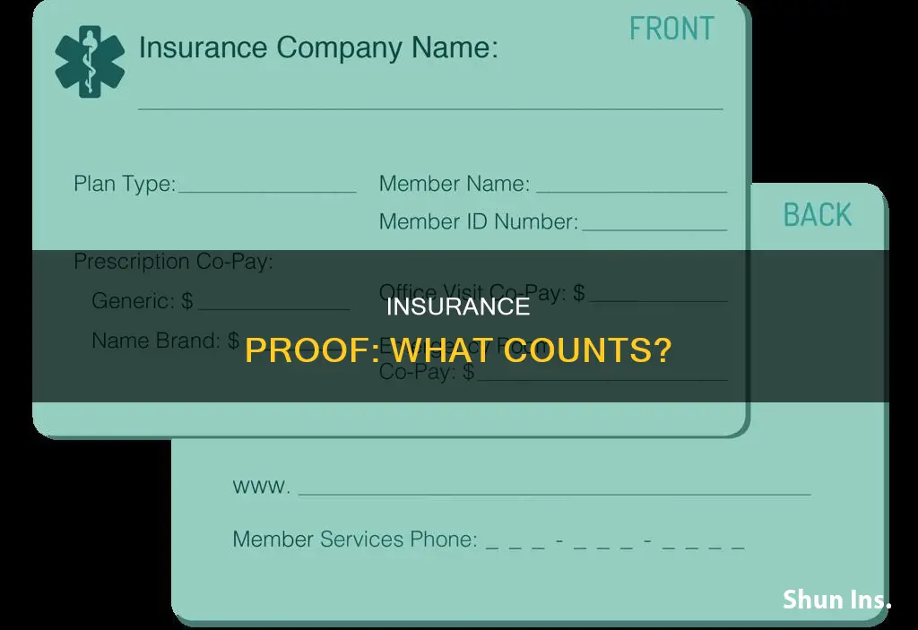 what is considered proof of insurance