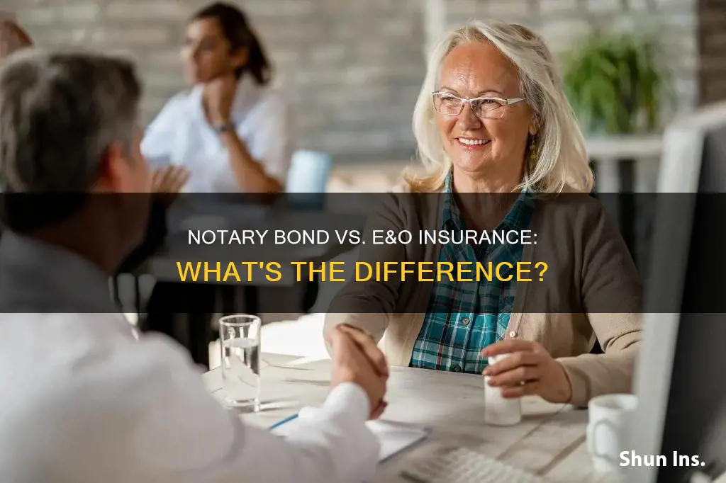 what is difference between notary bond and e&o insurance