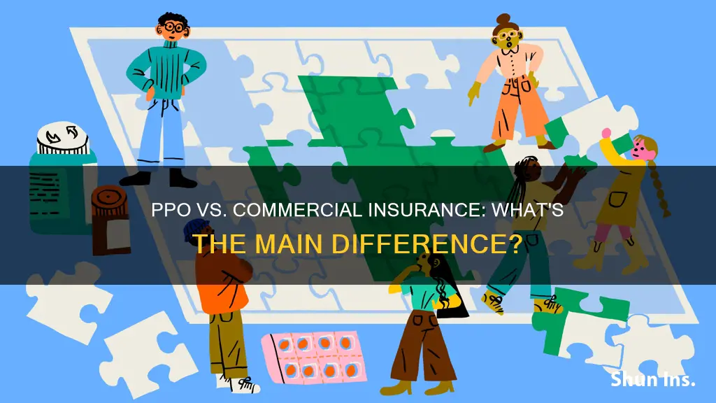what is difference between ppo and commercial insurance