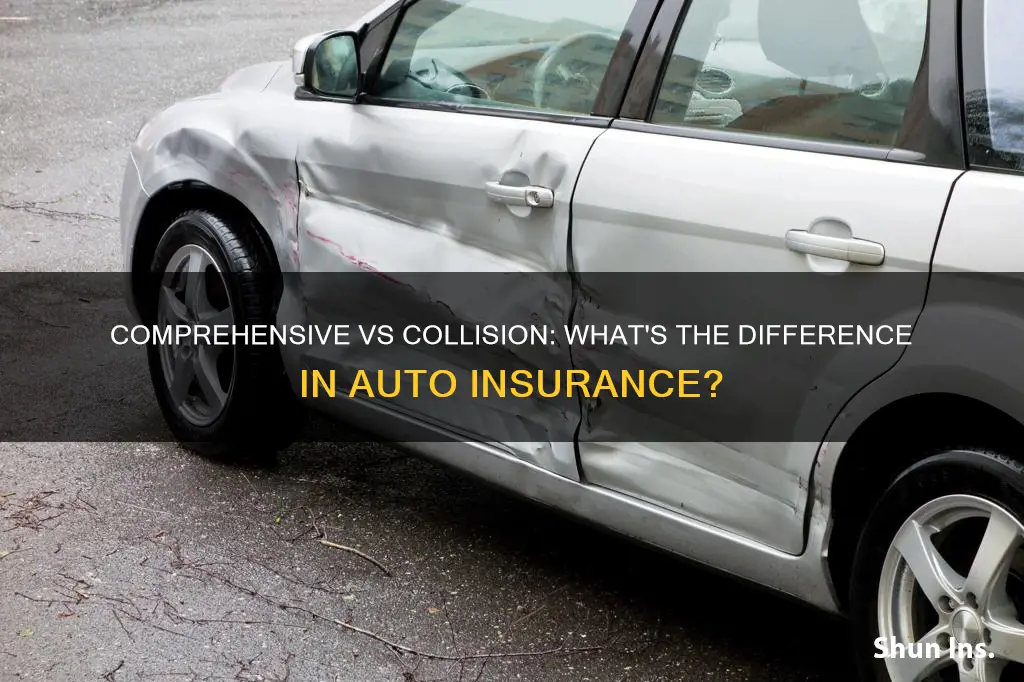 what is differenr between comprehencuve and collision auto insurance