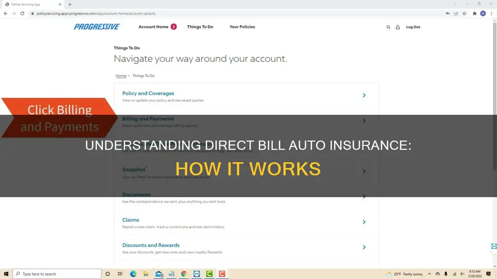 what is direct bill auto insurance