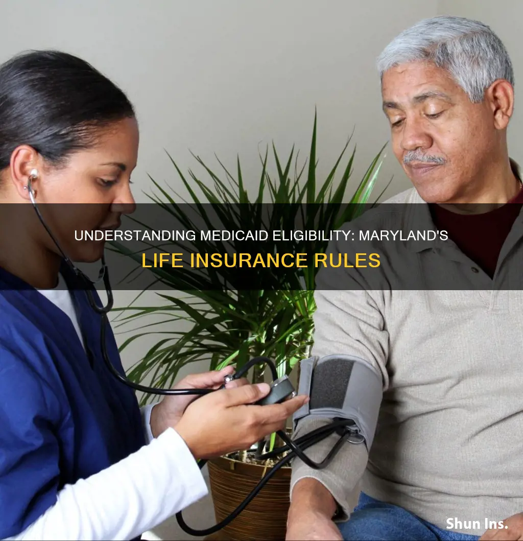 what is eligiblity for medicaid in maryland regarding life insurance