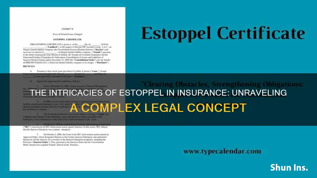 what is estoppel in insurance terms