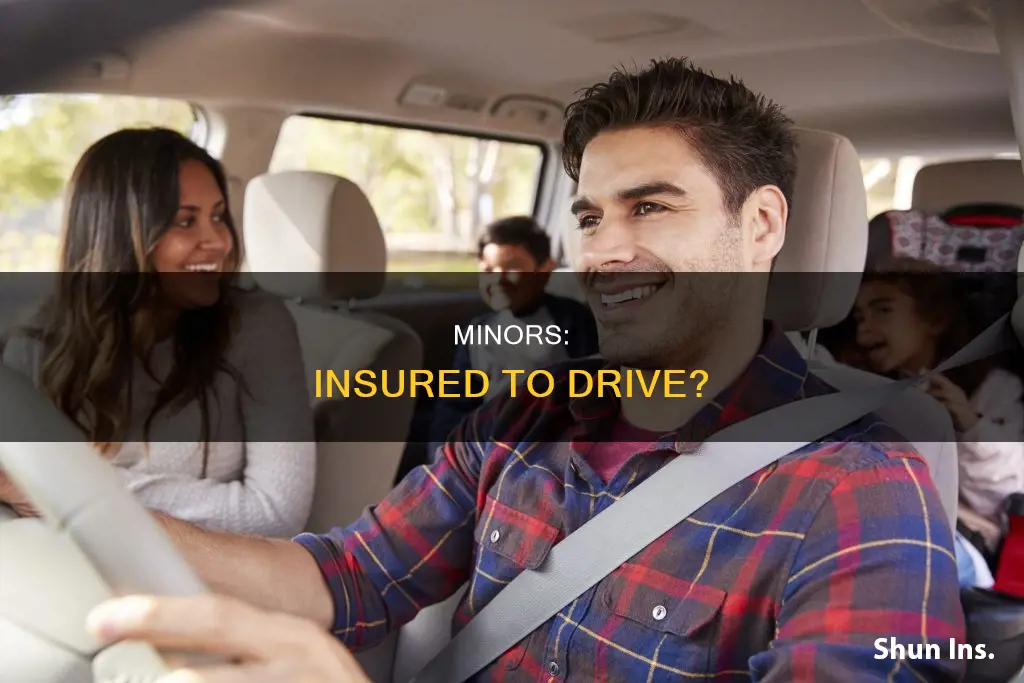 what is law for minor being insured for vehicle