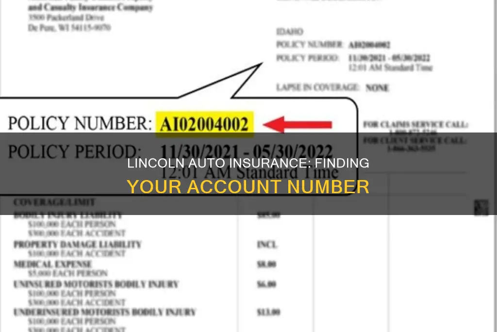 what is my lincoln auto insurance account number