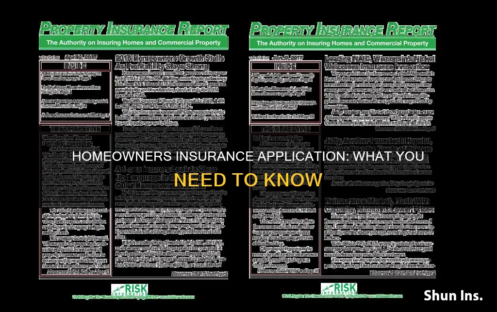 what is on homeowners insurance application