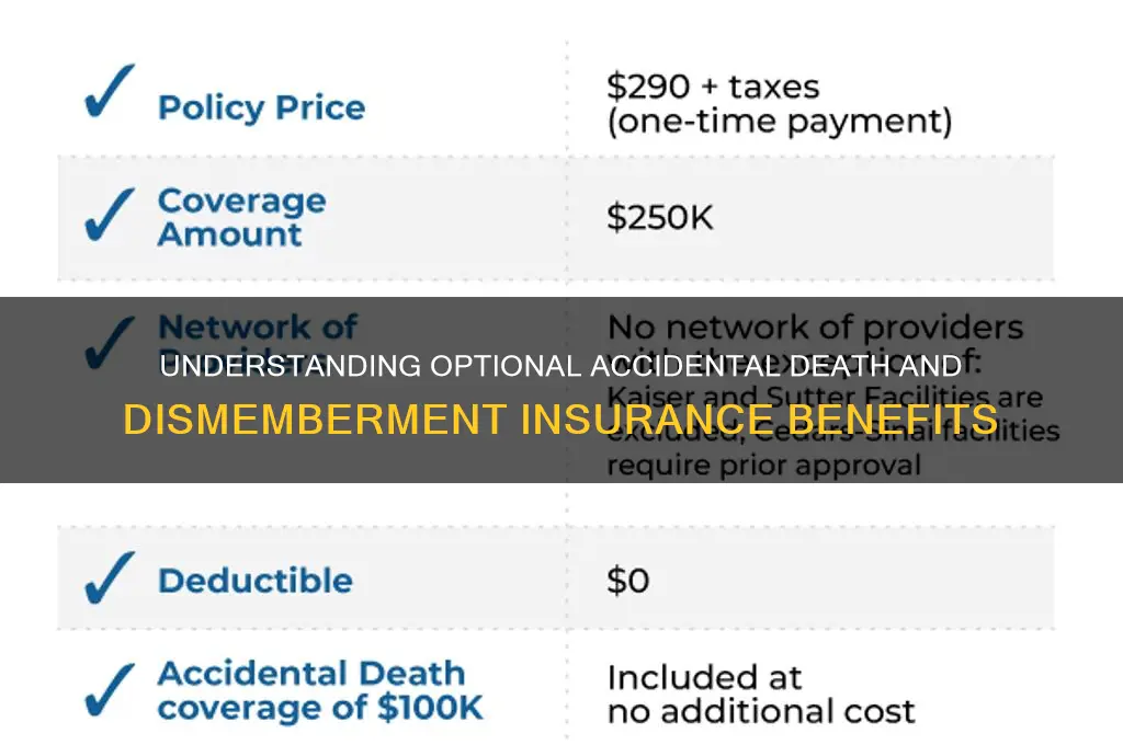 what is optional accidental death and dismemberment insurance