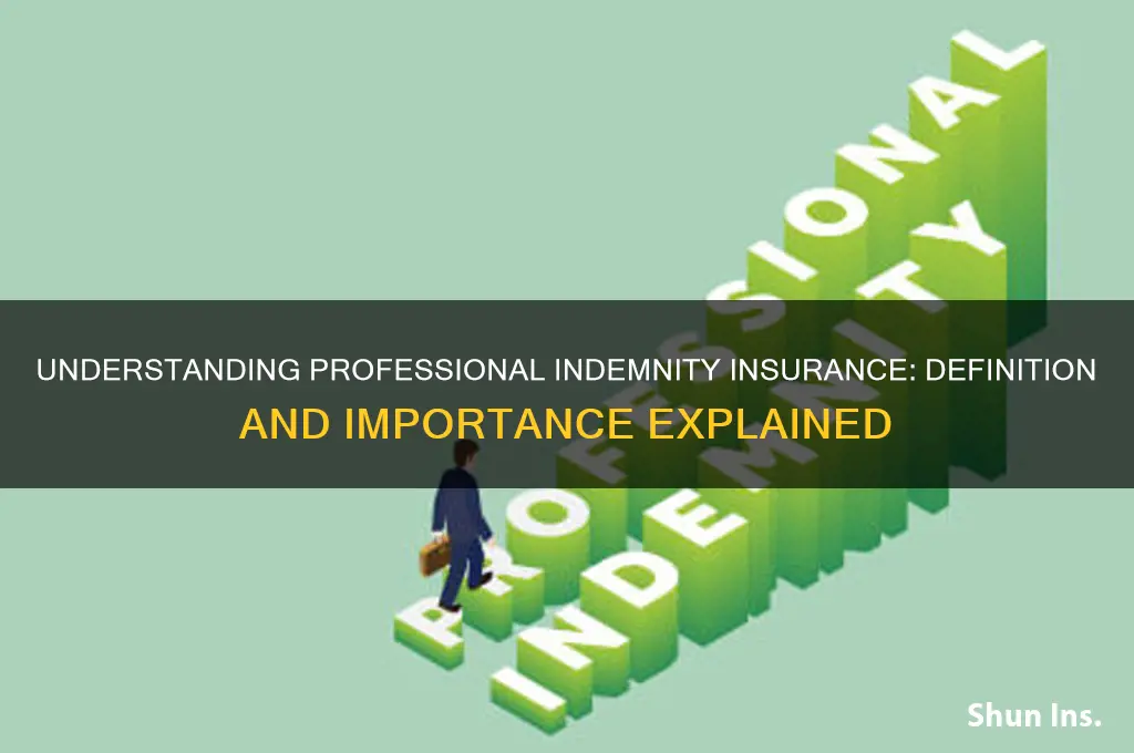 what is professional indemnity insurance definition